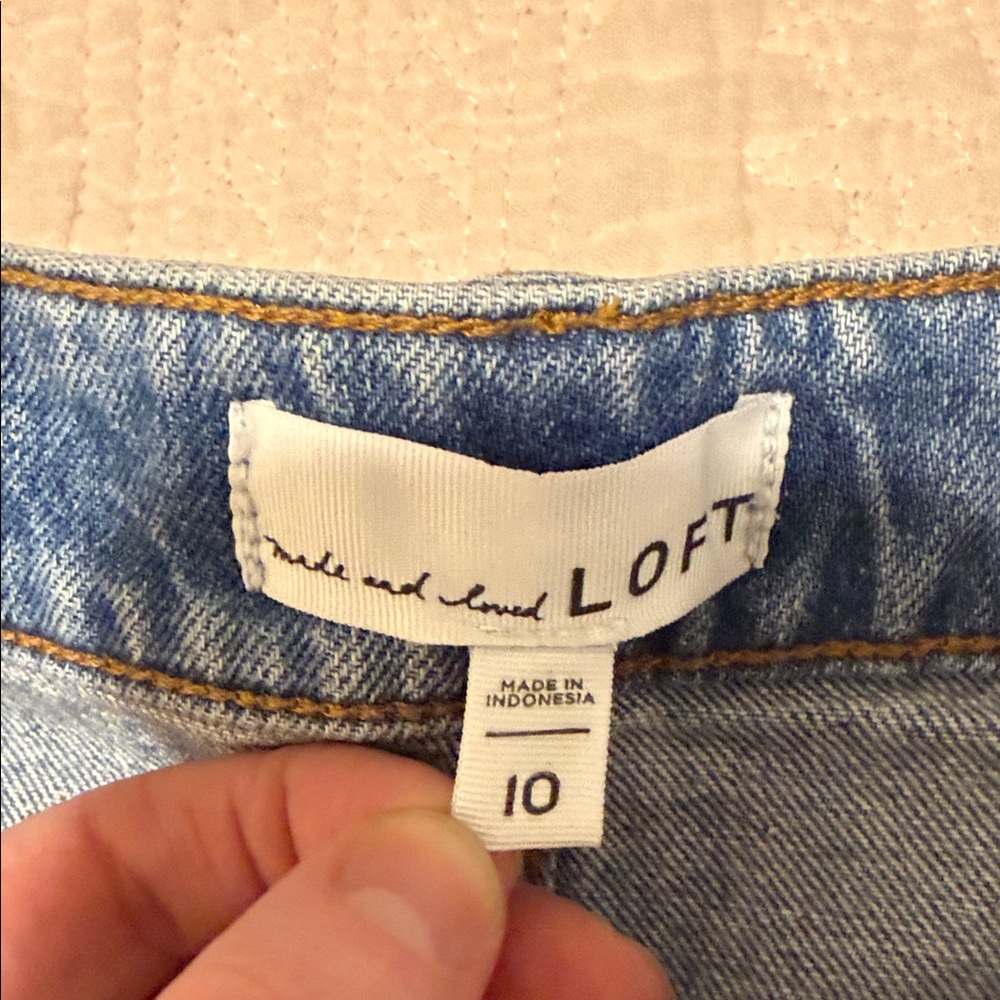 LOFT Denim Midi Skirt - Picture 2 of 4